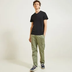 Cheap Basic T-shirt met V-hals in biokatoenn T-shirt