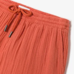 Cheap Bermuda met elastische taille in katoengaas Bermuda