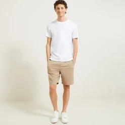 Discount Bermuda met elastische taille in katoengaas Bermuda