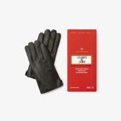 Sale Box met leren tactiele handschoenen Sjaal, Muts & Handschoenen