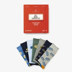 Outlet Box van 7 paar fantasiesokken Sokken