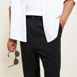 New Brede broek met plooien Broek