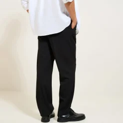 New Brede broek met plooien Broek