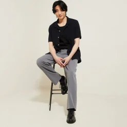 Outlet Brede broek met plooien Broek