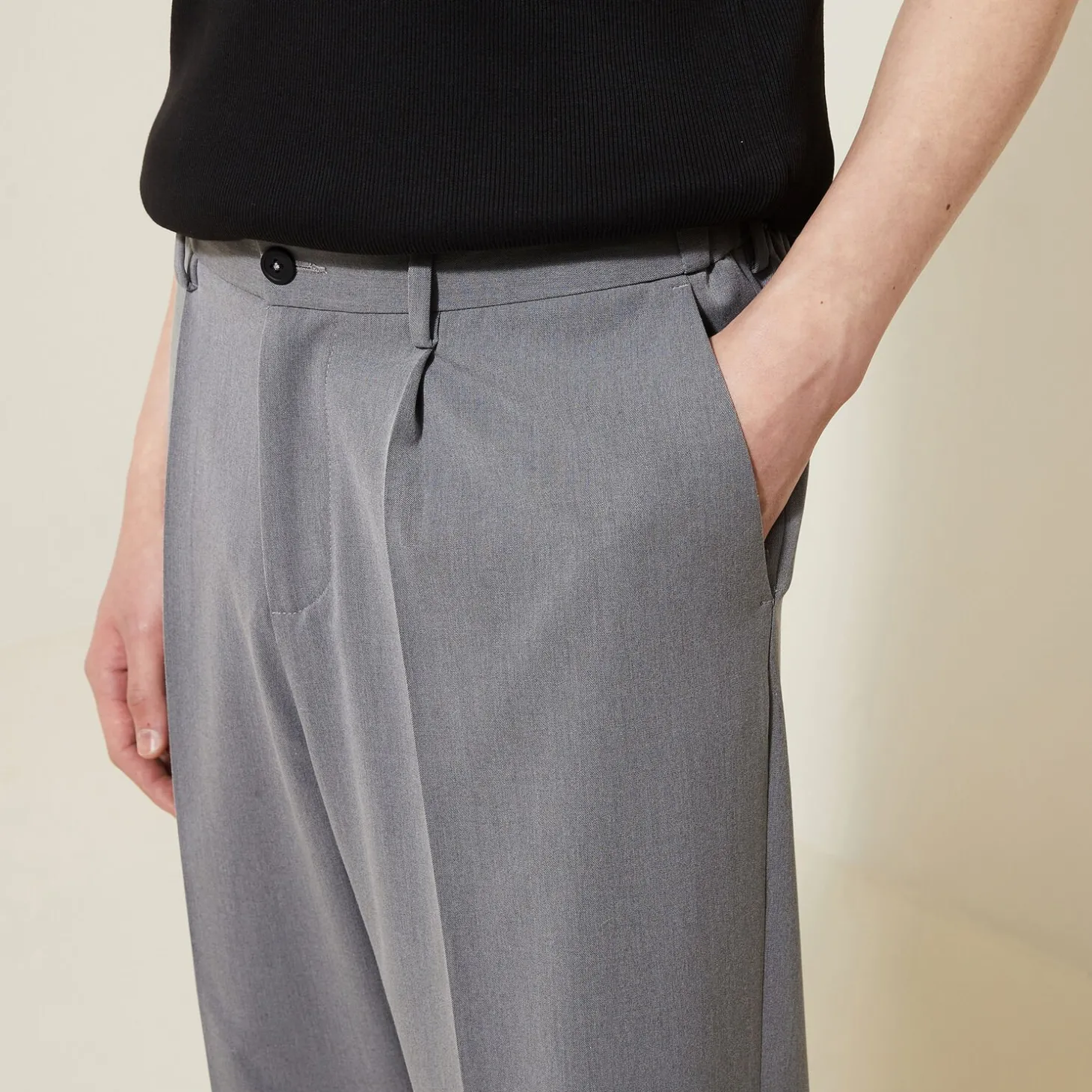 Outlet Brede broek met plooien Broek