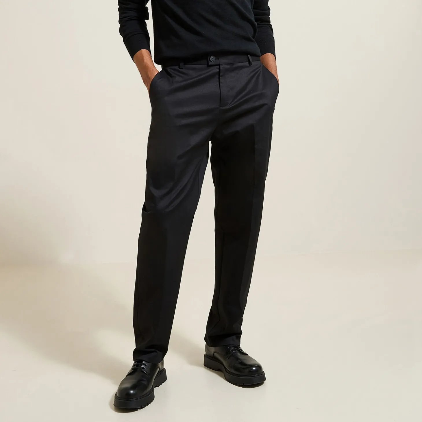 Sale Brede broek met plooien Broek