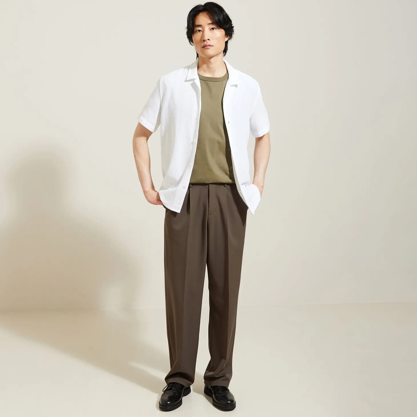 Shop Brede broek met plooien Broek