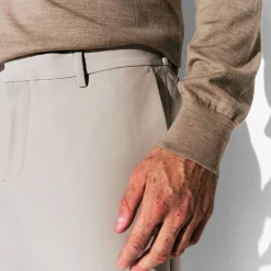 Best Brede chinobroek met plooien Broek