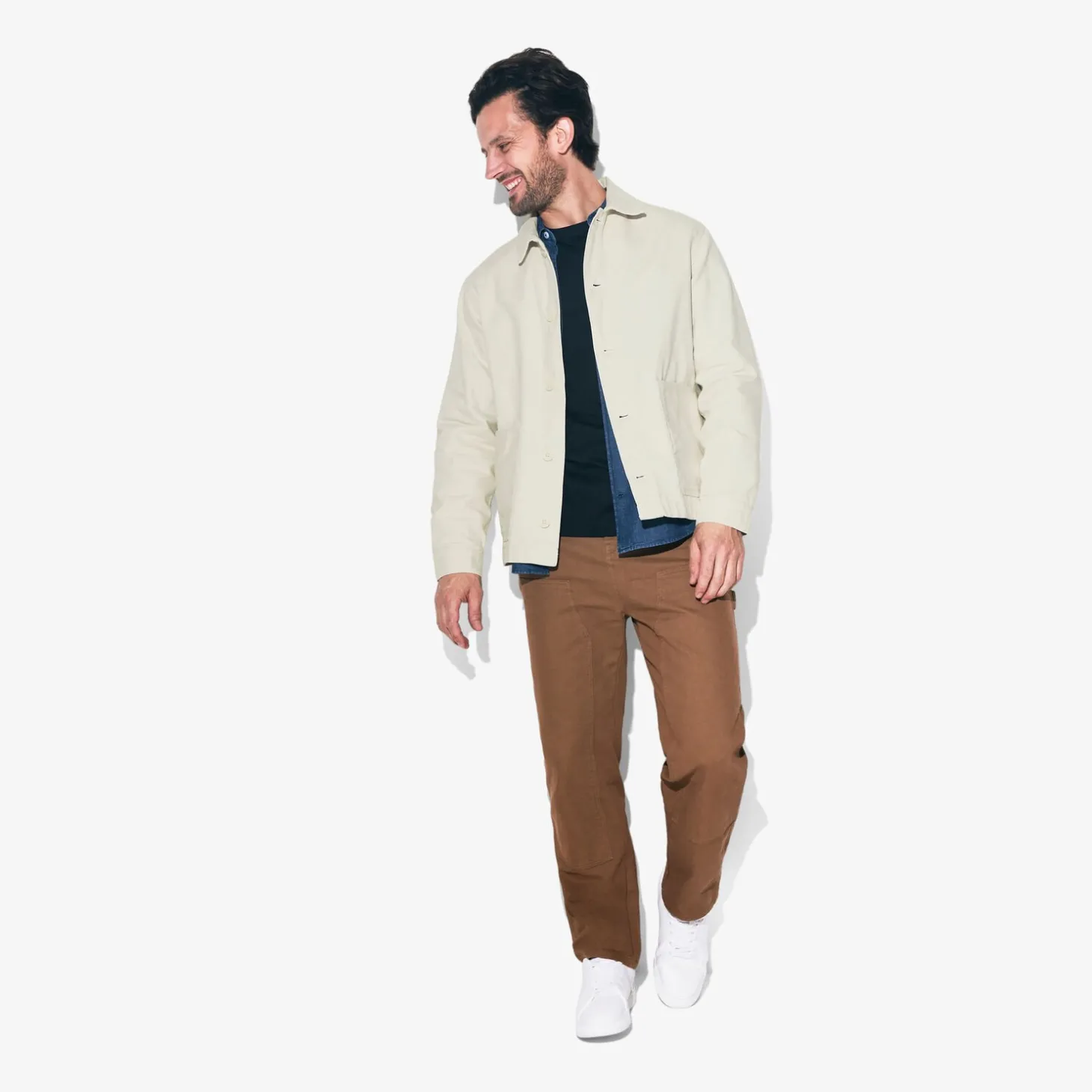 Best Brede chinobroek met plooien Broek