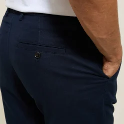 Online Broek in katoen en linnen met trekkoord Broek Chino|Broek