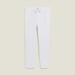 Store Broek in katoen en linnen met trekkoord Broek Chino|Broek