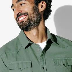 Outlet Chemise Sportswear Vert clair Overhemd