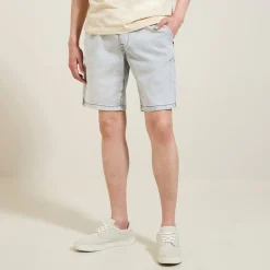 Flash Sale Denim bermuda met gebreide look Bermuda