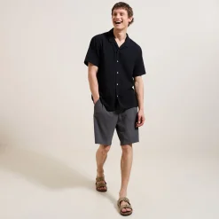 Flash Sale Effen bermuda in textuurstof Bermuda