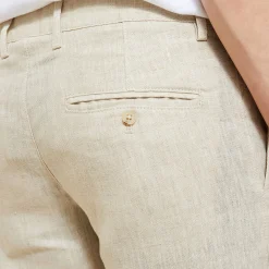 Flash Sale Effen chinobermuda in 100% linnen Bermuda