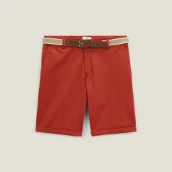 Best Effen chinobermuda met riem Bermuda