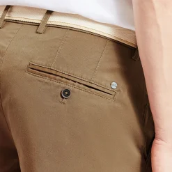 Cheap Effen chinobermuda met riem Bermuda