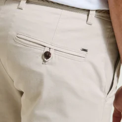 Outlet Effen chinobermuda met riem Bermuda