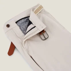 Outlet Effen chinobermuda met riem Bermuda