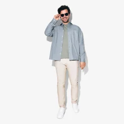 Clearance Effen katoenen overhemd Formele Overhemden|Overhemd