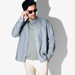 Clearance Effen katoenen overhemd Formele Overhemden|Overhemd