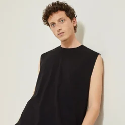 Cheap Effen mouwloos hemdje met ronde hals in katoen T-shirt