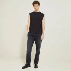 Cheap Effen mouwloos hemdje met ronde hals in katoen T-shirt