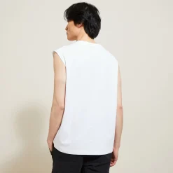 New Effen mouwloos hemdje met ronde hals in katoen T-shirt