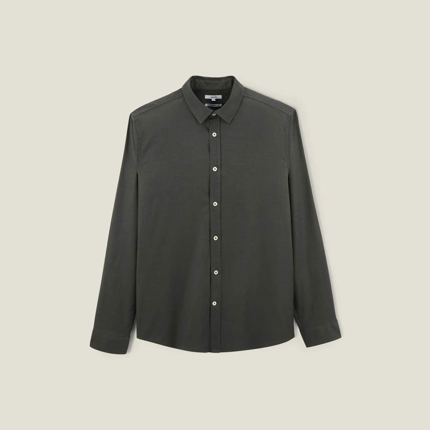 Online Effen overhemd in piquékatoen Overhemd