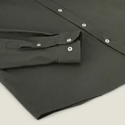 Online Effen overhemd in piquékatoen Overhemd