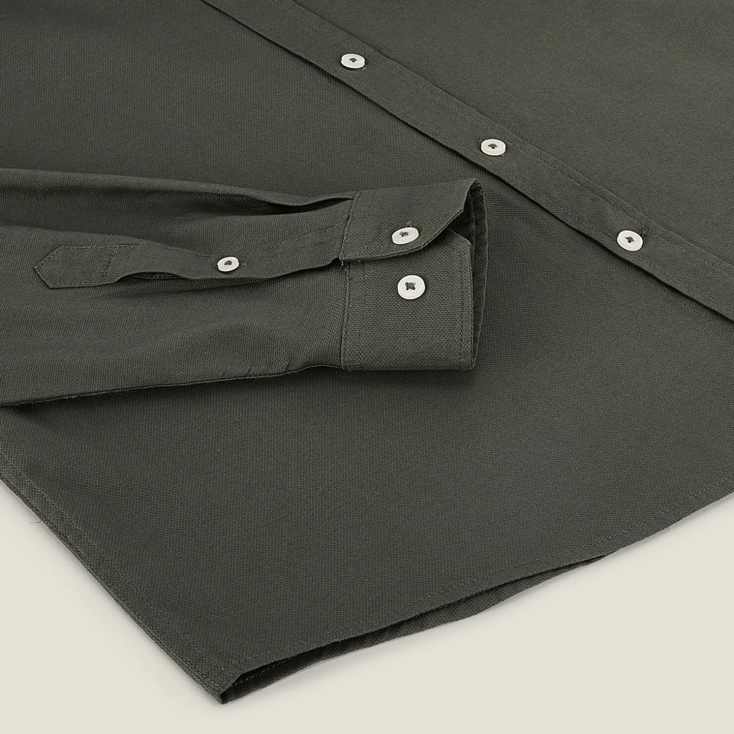 Online Effen overhemd in piquékatoen Overhemd