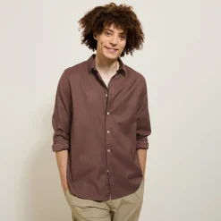 Cheap Effen overhemd in piquékatoen Overhemd