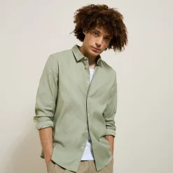 Hot Effen overhemd in piquékatoen Overhemd