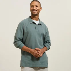 Store Effen polo in piquékatoen, met lange mouwen Polo