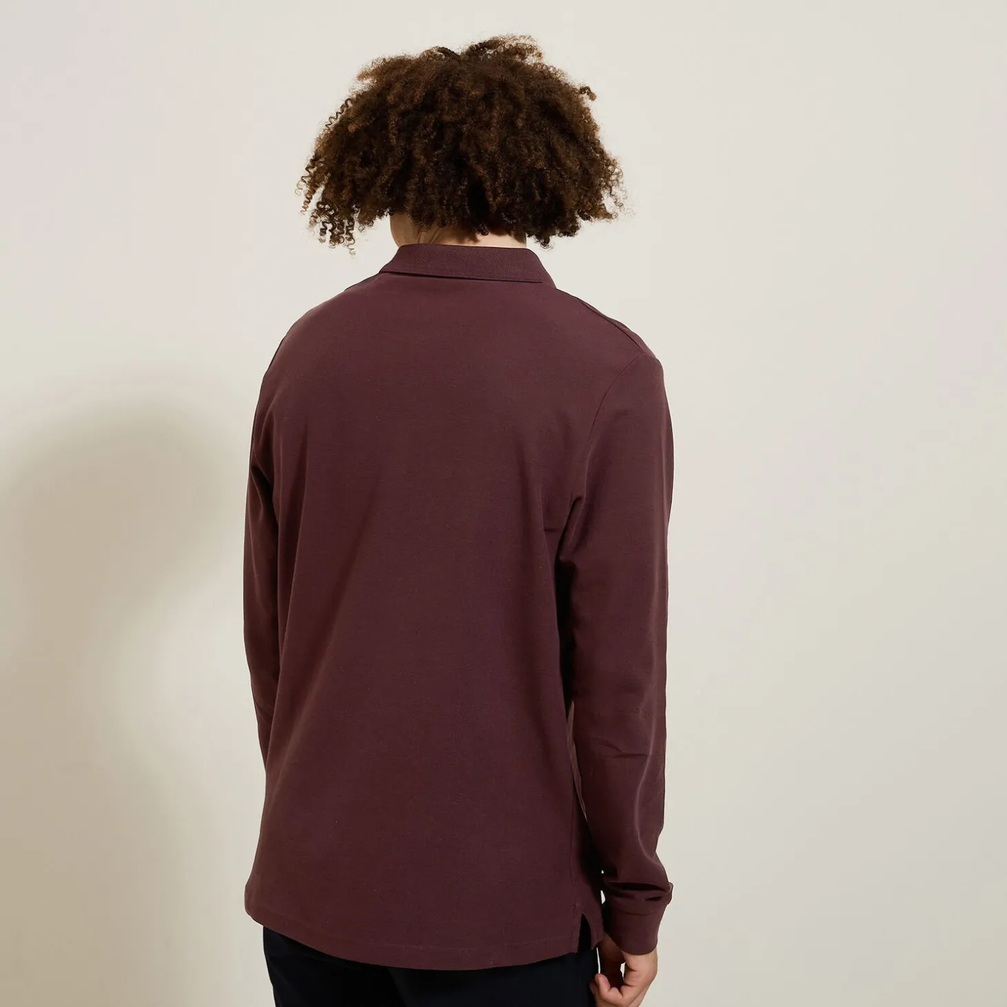 Hot Effen polo in piquékatoen, met lange mouwen Polo