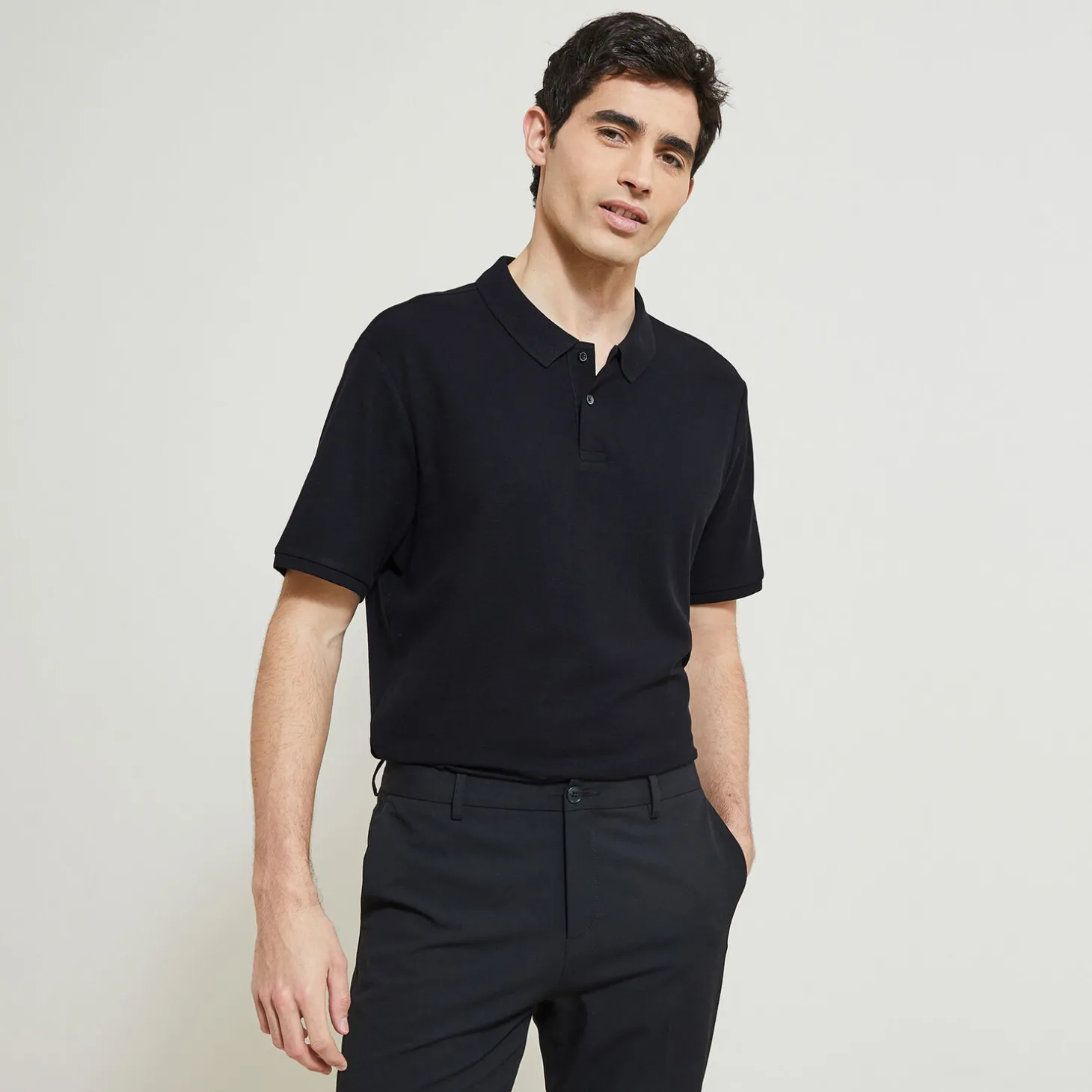 Discount Effen polo in piquékatoen met korte mouwen Polo