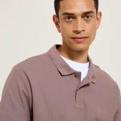 Hot Effen polo in piquékatoen met korte mouwen Polo