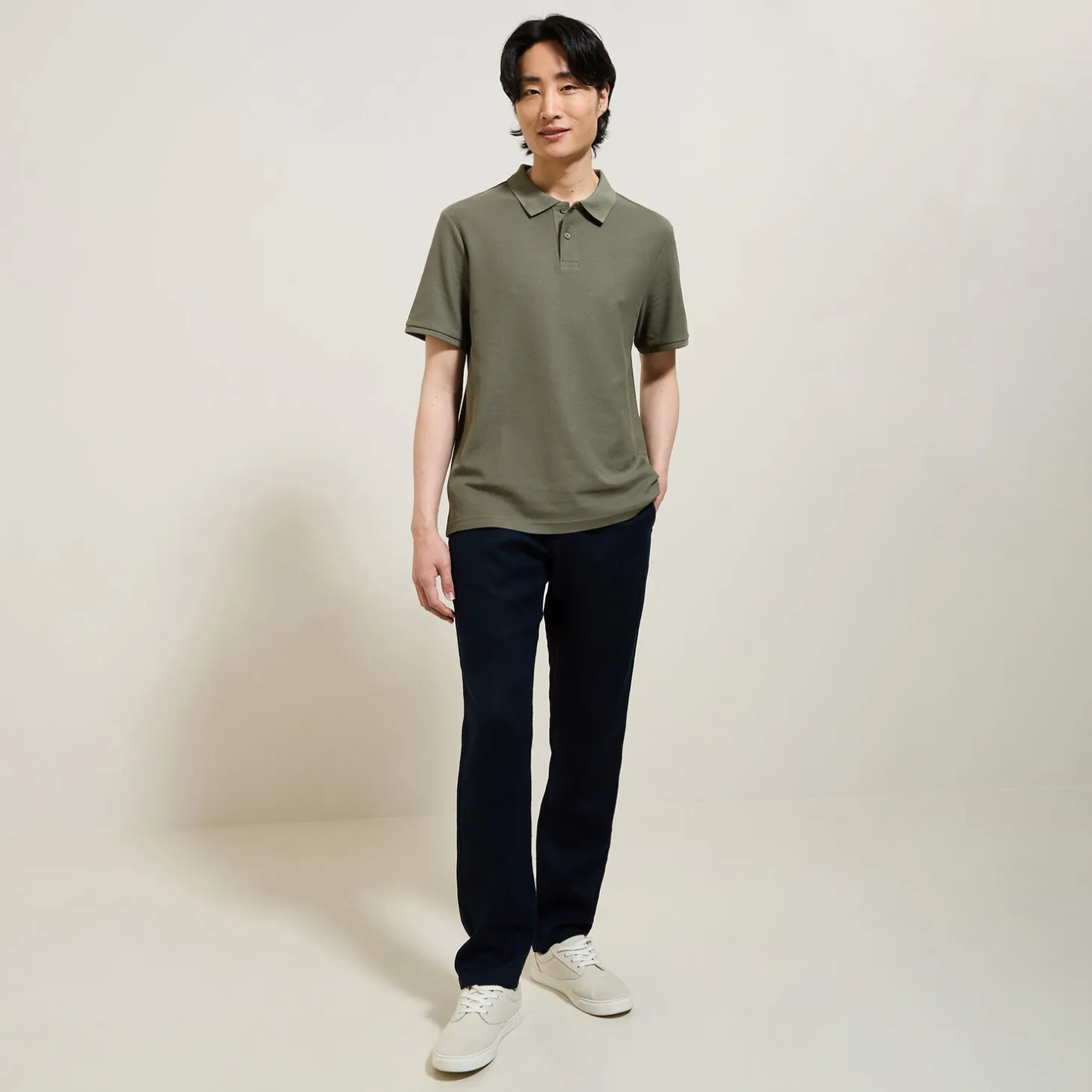 Hot Effen polo in piquékatoen met korte mouwen Polo