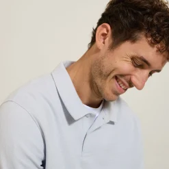 Hot Effen relaxed polo met korte mouwen in textuurstof Polo