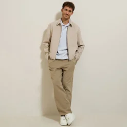 Hot Effen relaxed polo met korte mouwen in textuurstof Polo