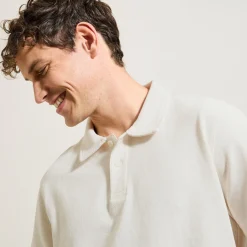 New Effen relaxed polo met korte mouwen in textuurstof Polo