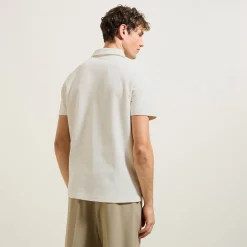 New Effen relaxed polo met korte mouwen in textuurstof Polo