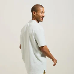 Cheap Effen relaxed polo met korte mouwen en resortkraag Polo