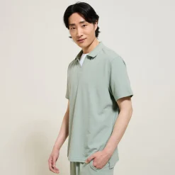 Discount Effen relaxed polo met korte mouwen en resortkraag Polo