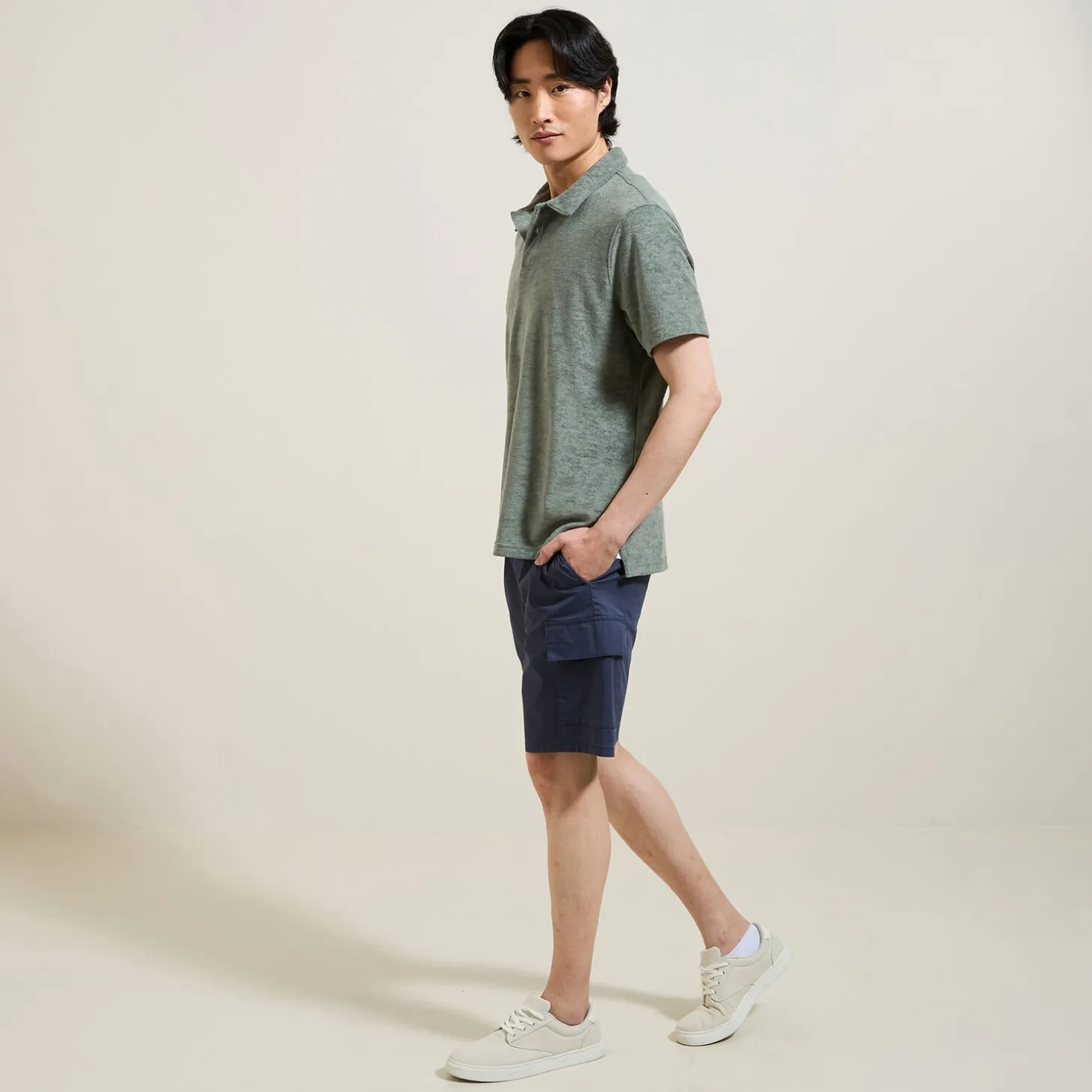 Store Effen relaxed polo met korte mouwen in badstof Polo