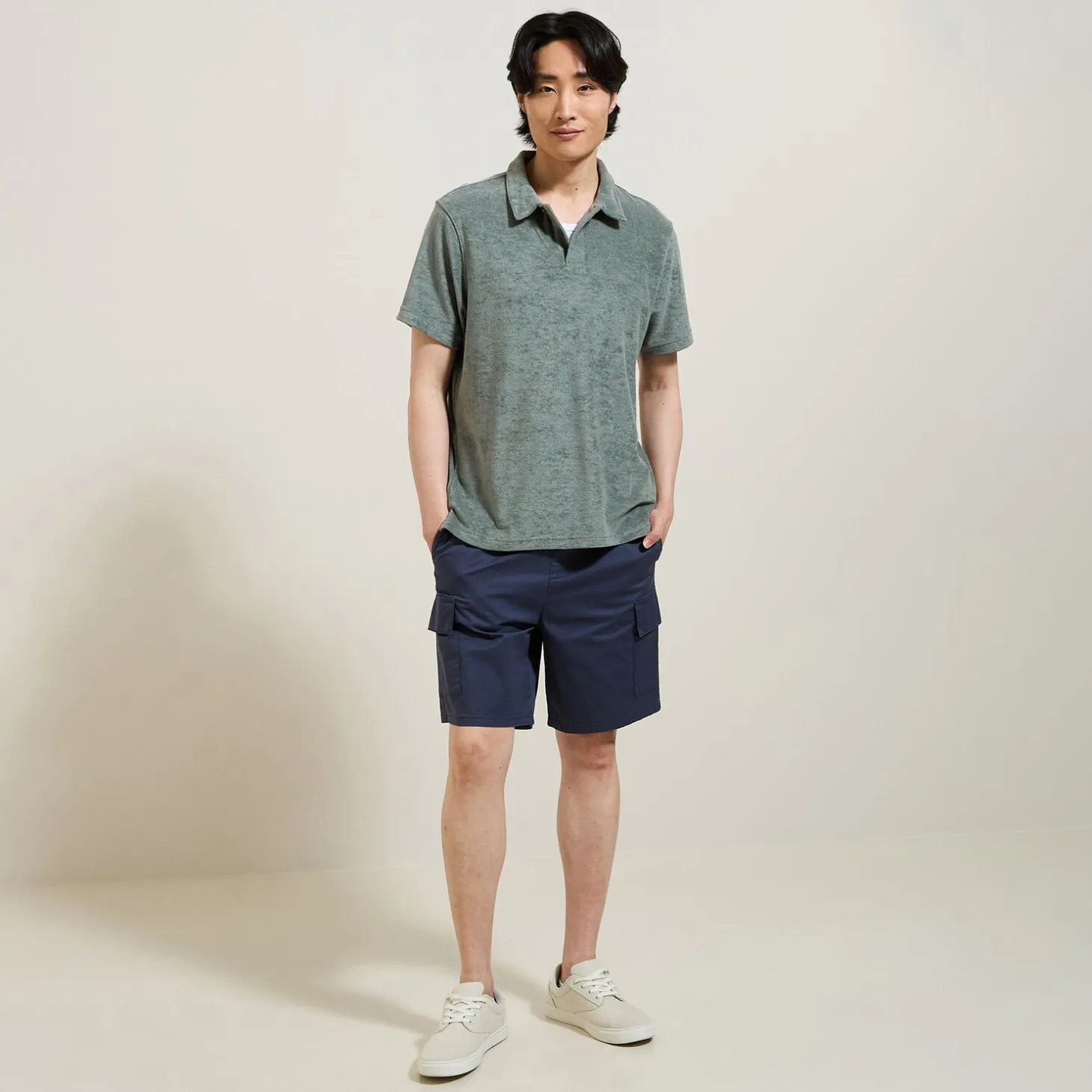 Store Effen relaxed polo met korte mouwen in badstof Polo