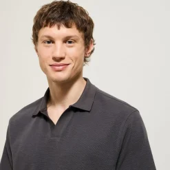 Discount Effen relaxed polo met korte mouwen en resortkraag Polo