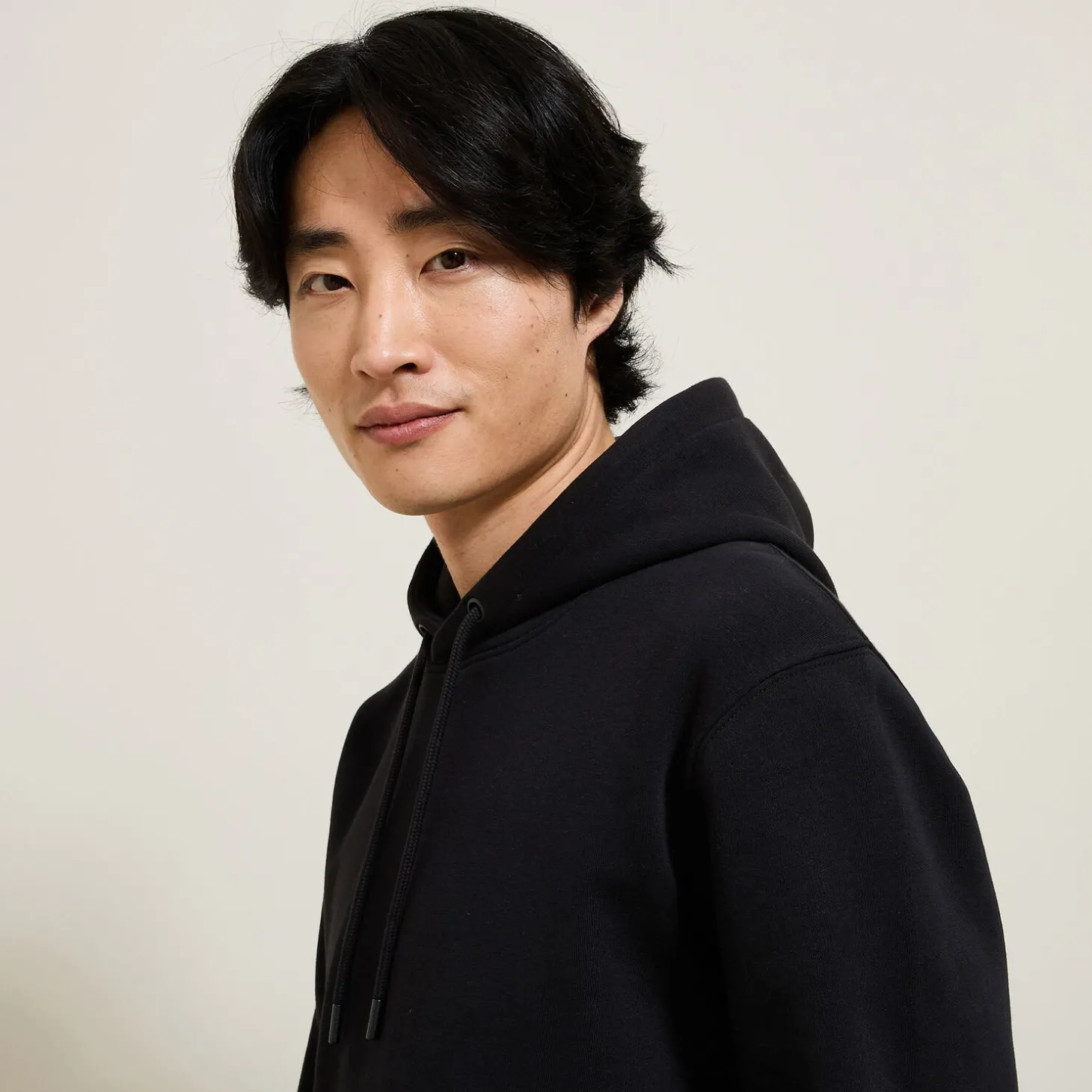 Shop Effen sweater met kap Sweater