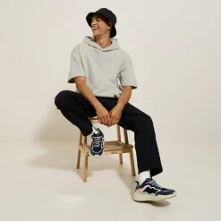 Fashion Effen sweater met kap en korte mouwen Sweater