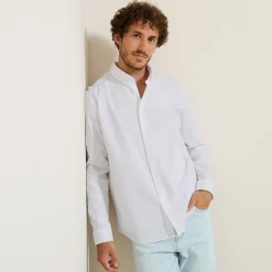 Clearance Elastaan overhemd in Oxford katoen Overhemd